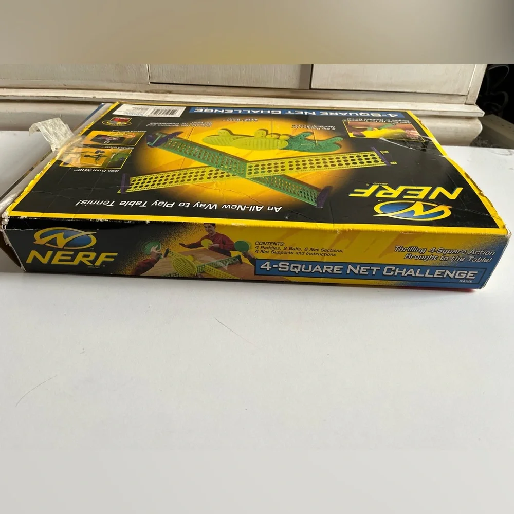 Vintage ‘98 Kenner Hasbro Nerf Sports Ping Pong 4-square Table Game